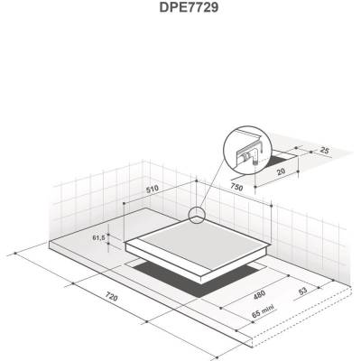 Płyta gazowa De Dietrich DPE7729XF | linia PLATINUM ___4 lata GWARANCJI___
