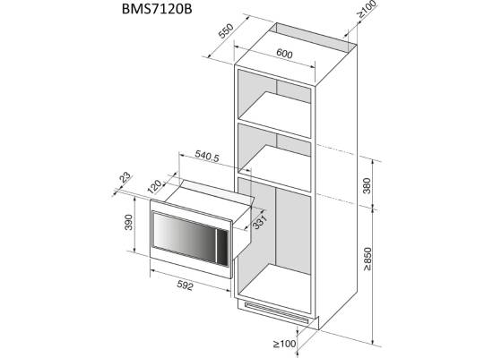 Kuchenka mikrofalowa BRANDT BMS7120B ___4 lata GWARANCJI___