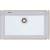 Zlew ceramiczny SONRA LAGOS 700-U CRISTA WHITE (58 biały połysk) (26700158)
