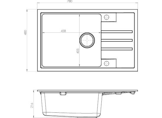 Zlew ALVEUS INTERMEZZO 130 beton (1313081)