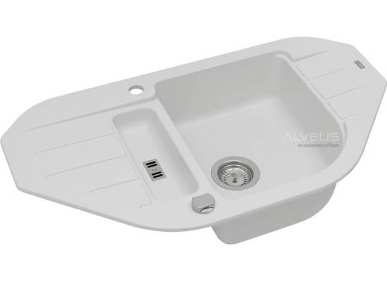 Zlew ALVEUS NIAGARA 60 biały (1126011)*** zamów wycięcie OTWORU na dozownik GRATIS ***