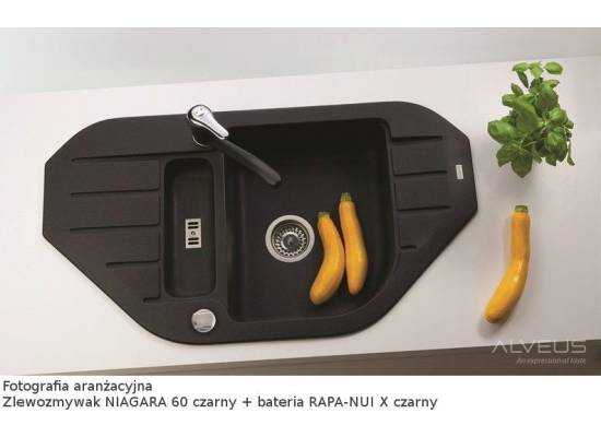 Zlew ALVEUS NIAGARA 60 beż (1126055)*** zamów wycięcie OTWORU na dozownik GRATIS ***