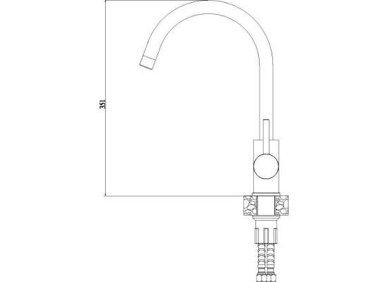 Bateria ALVEUS ELZA stal szczotkowana INOX (1129028)