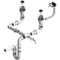 Syfon ALVEUS podwójny 2xSP 1,5"-PP-1,5" (1020092)
