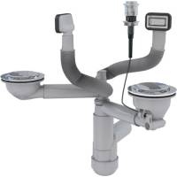 Syfon ALVEUS podwójny 2xFL 3,5"-PP-3,5"-PP-PUSH-UP (korek automatyczny) (1123353)