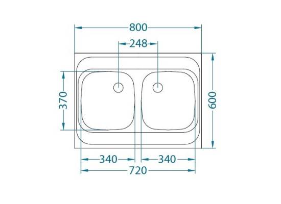 Zlew ALVEUS CLASSIC 40 (80x60) SATYNA (1009078) *** zamów wycięcie otworów GRATIS ***