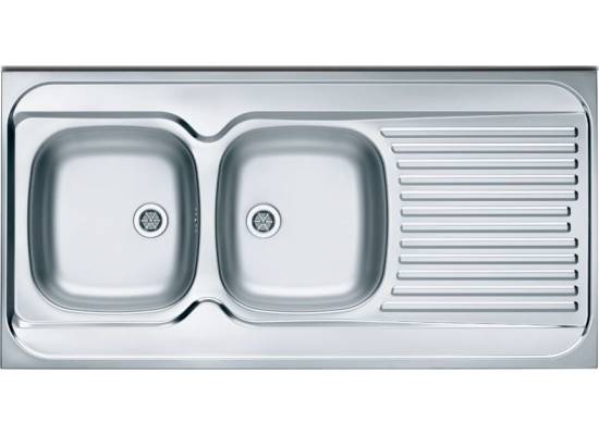Zlew ALVEUS CLASSIC 100 (komora LEWA) (120x60) SATYNA (1009084) *** zamów wycięcie otworów GRATIS ***