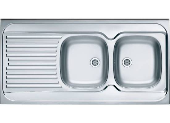 Zlew ALVEUS CLASSIC 100 (komora PRAWA) (120x60) SATYNA (1009085) *** zamów wycięcie otworów GRATIS ***