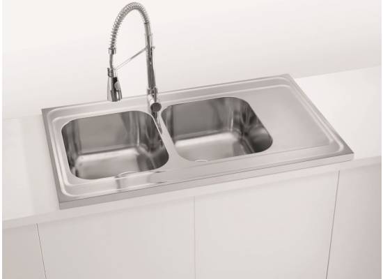 Zlew ALVEUS CLASSIC PRO 80 (100x60) SATYNA (1130472) *** zamów wycięcie otworów GRATIS ***