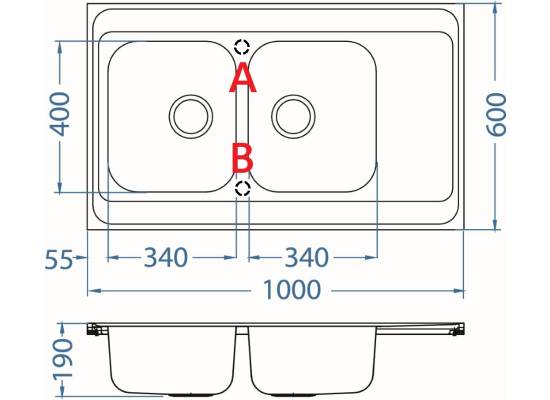 Zlew ALVEUS CLASSIC PRO 80 (100x60) SATYNA (1130472) *** zamów wycięcie otworów GRATIS ***