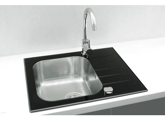 Zlew ALVEUS VITRO 10 szkło CZARNE (1114557)