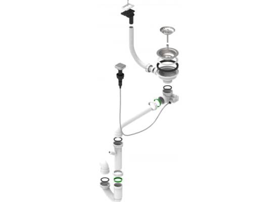Syfon ALVEUS pojedyńczy 1xSP 3,5"-HP-POP-UP (korek automatyczny) (1127248)