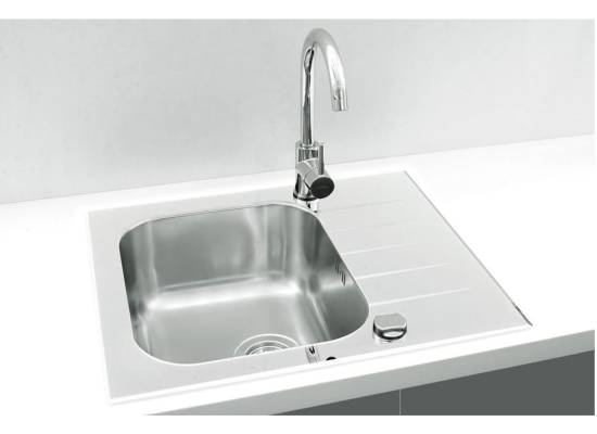 Zlew ALVEUS VITRO 10 szkło BIAŁE (1130525)