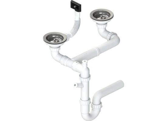 Syfon ALVEUS podwójny 2xSP 3,5"-PP-3,5" (1130555)