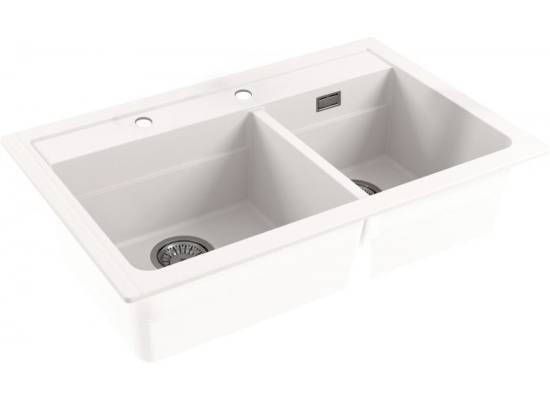 Zlew ALVEUS ATROX 50 biały (1131997)*** zamów wycięcie otworów GRATIS ***