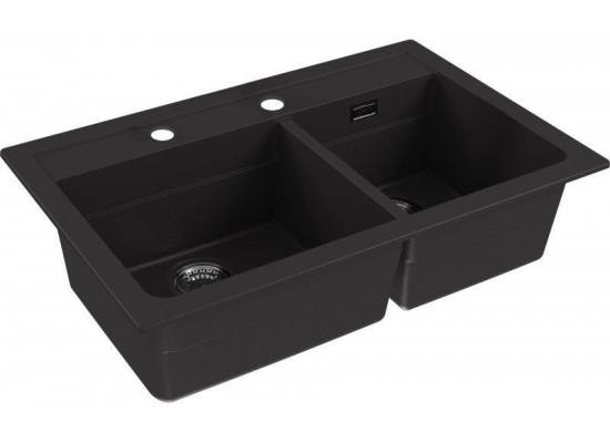 Zlew ALVEUS ATROX 50 czarny (1132002)*** zamów wycięcie otworów GRATIS ***
