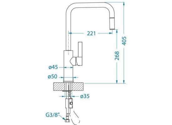Bateria ALVEUS ROMI-P chrom (1132176)
