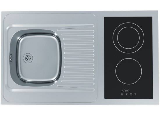Blat minikuchni ALVEUS COMBI 100x60 SATYNA (komora LEWA) (1136494)*** zamów wycięcie otworów GRATIS ***