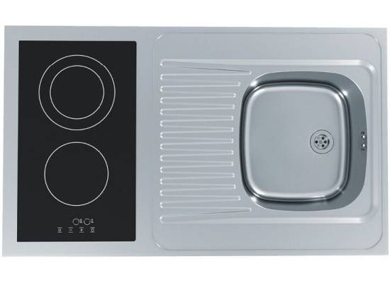 Blat minikuchni ALVEUS COMBI 100x60 SATYNA (komora PRAWA) (1136495) *** zamów wycięcie otworów GRATIS ***