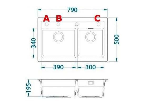 Zlew ALVEUS ATROX 50 beż (1132000)*** zamów wycięcie otworów GRATIS ***