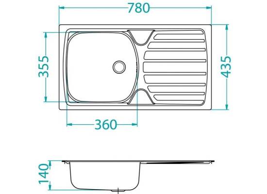 Zlew ALVEUS BASIC 170 LEN (1136536) *** zamów wycięcie otworów GRATIS ***
