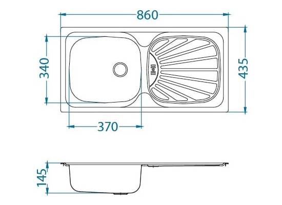 Zlew ALVEUS BASIC 80 LEN (1008993) *** zamów wycięcie otworów GRATIS ***