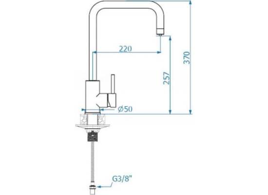 Bateria ALVEUS DUAL czarny (G91) z podłączeniem do wody filtrowanej (1139812)