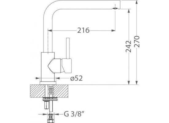 Bateria ALVEUS FLUID MONARCH miedź PVD (1134845)