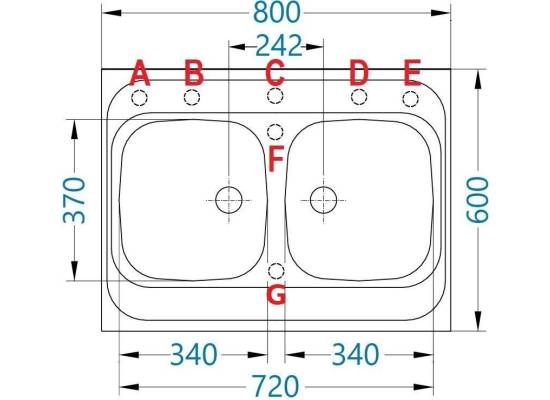 Zlew ALVEUS PRIMAL 20 (80x60) SATYNA (1124501) *** zamów wycięcie otworów GRATIS ***