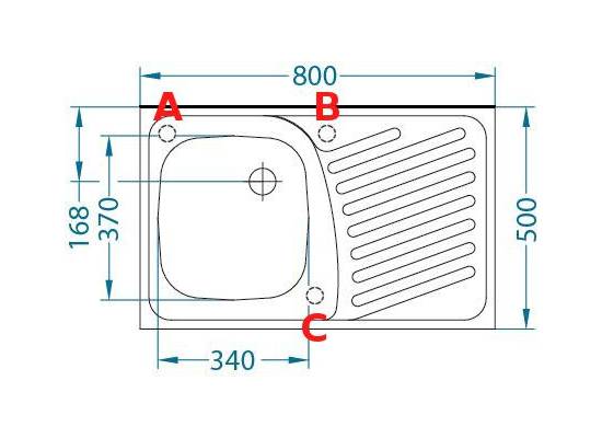 Zlew ALVEUS PRIMAL 30 (80x50) (komora LEWA) LEN (1068684)*** zamów wycięcie otworów GRATIS ***