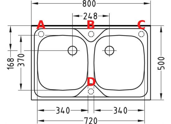 Zlew ALVEUS PRIMAL 40 (80x50) LEN (1124507)*** zamów wycięcie otworów GRATIS ***