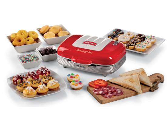 __WYSYŁKA 24H*__ | Opiekacz 3w1 ARIETE 1972/00 sandwich & cookies maker (kolor CZERWONY)