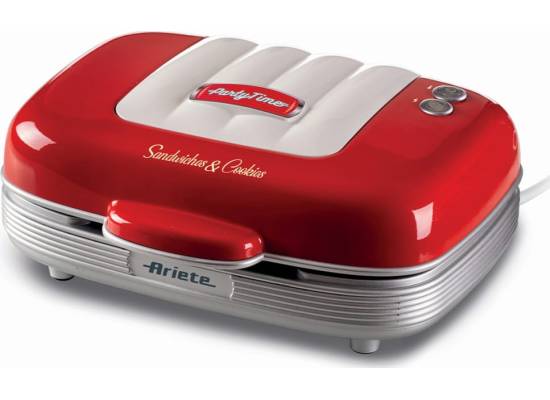 __WYSYŁKA 24H*__ | Opiekacz 3w1 ARIETE 1972/00 sandwich & cookies maker (kolor CZERWONY)