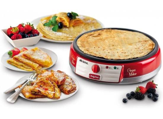 __WYSYŁKA 24H*__ | Naleśnikarka elektryczna ARIETE 202/00 crepes maker (kolor CZERWONY)
