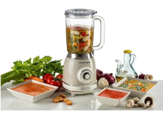 __WYSYŁKA 24H*__ | Blender kielichowy ARIETE 583/03 Vintage blender glass (kolor BEŻOWY)