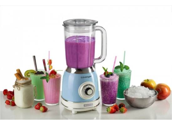__WYSYŁKA 24H*__ | Blender kielichowy ARIETE 583/05 Vintage blender glass (kolor NIEBIESKI)