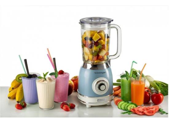 __WYSYŁKA 24H*__ | Blender kielichowy ARIETE 583/05 Vintage blender glass (kolor NIEBIESKI)