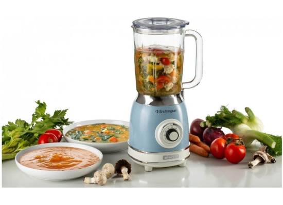 __WYSYŁKA 24H*__ | Blender kielichowy ARIETE 583/05 Vintage blender glass (kolor NIEBIESKI)