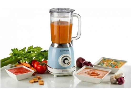 __WYSYŁKA 24H*__ | Blender kielichowy ARIETE 583/05 Vintage blender glass (kolor NIEBIESKI)