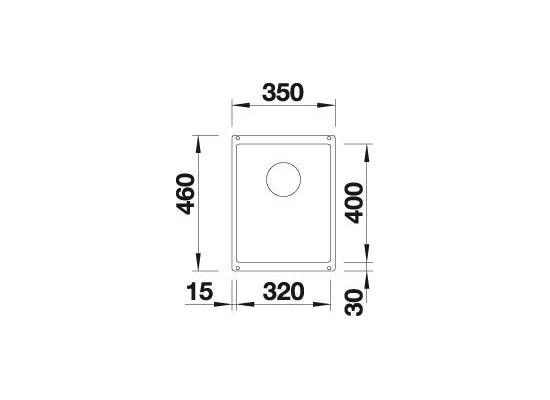 Zlew BLANCO SUBLINE 320-U tartufo (korek manual InFino) (523414)