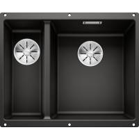 Zlew BLANCO SUBLINE 340/160-U czarny prawa (korek manual InFino) (525986)