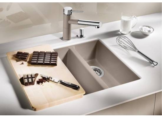Zlew BLANCO SUBLINE 340/160-U kawowy prawa (korek manual InFino) (523567)