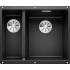 Zlew BLANCO SUBLINE 340/160-U czarny prawa (korek manual InFino) (525986)