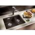 Zlew BLANCO SUBLINE 340/160-U kawowy prawa (korek manual InFino) (523567)