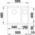 Zlew BLANCO SUBLINE 340/160-U kawowy prawa (korek manual InFino) (523567)