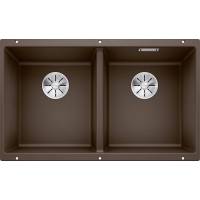 Zlew BLANCO SUBLINE 350/350-U kawowy (korek manual InFino) (523583)