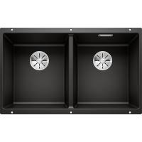 Zlew BLANCO SUBLINE 350/350-U czarny (korek manual InFino) (525987)