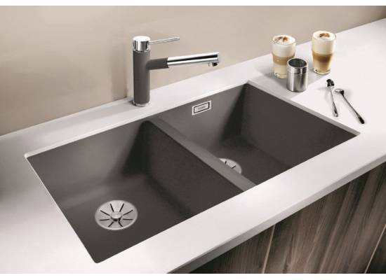 Zlew BLANCO SUBLINE 350/350-U tartufo (korek manual InFino) (523581)