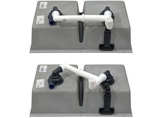 Zlew BLANCO SUBLINE 350/350-U tartufo (korek manual InFino) (523581)