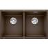 Zlew BLANCO SUBLINE 350/350-U kawowy (korek manual InFino) (523583)